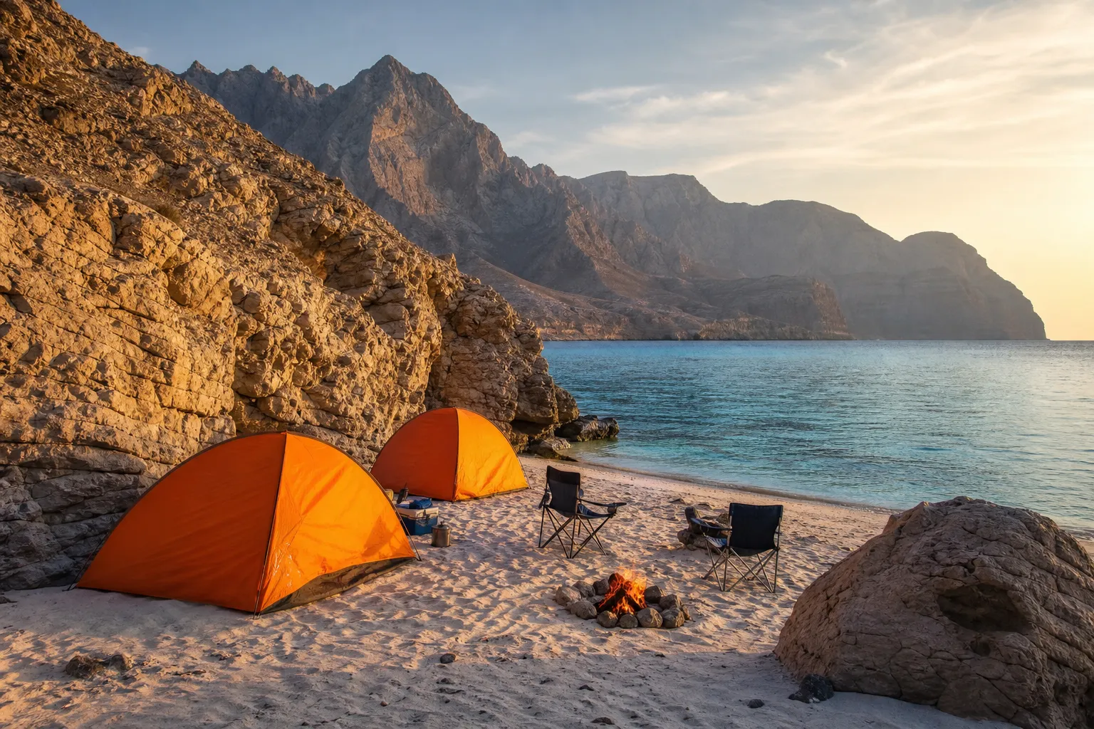 Beach Camping in Musandam