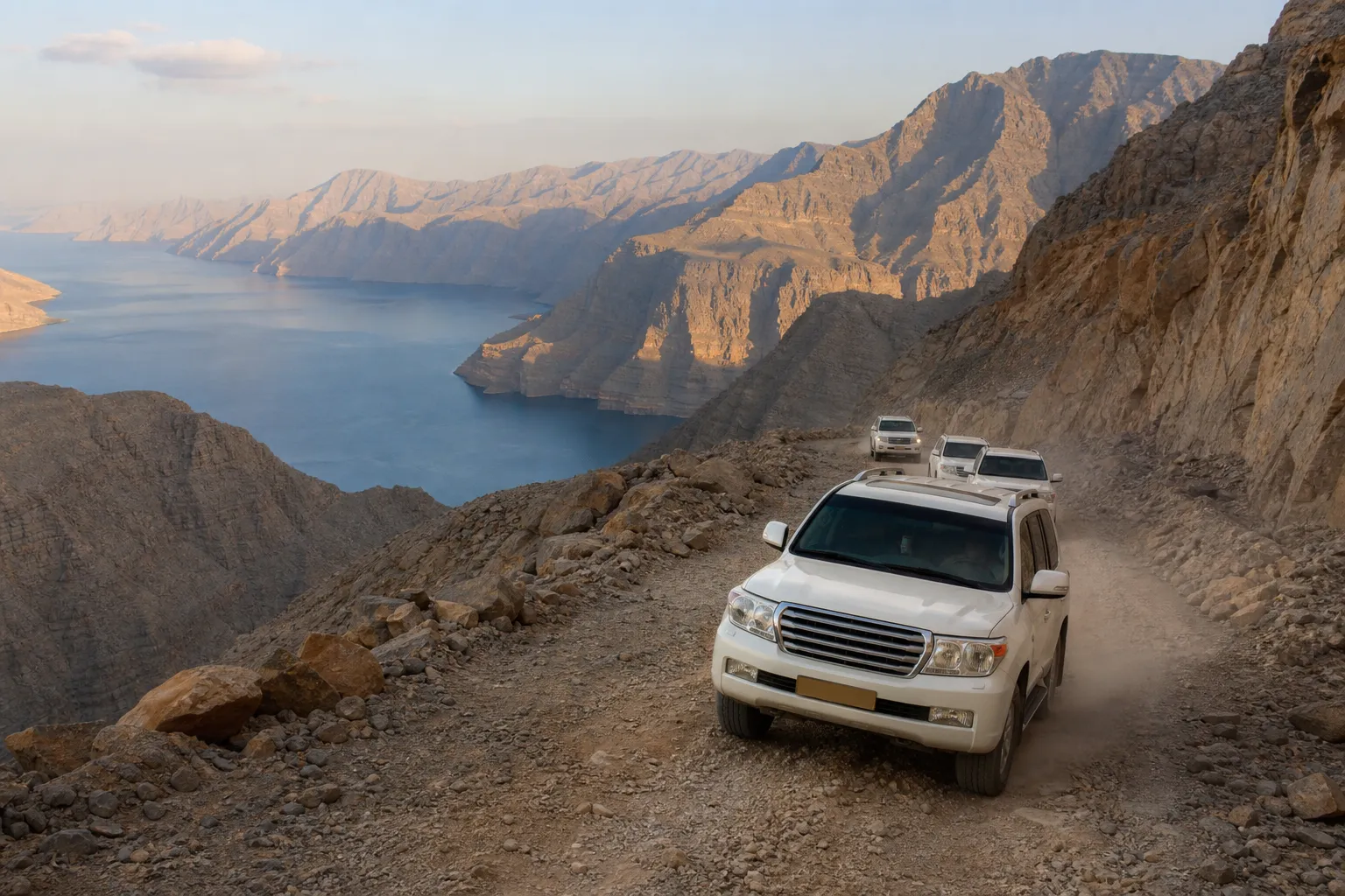 UAE to Musandam by car - scenic mountain road drive