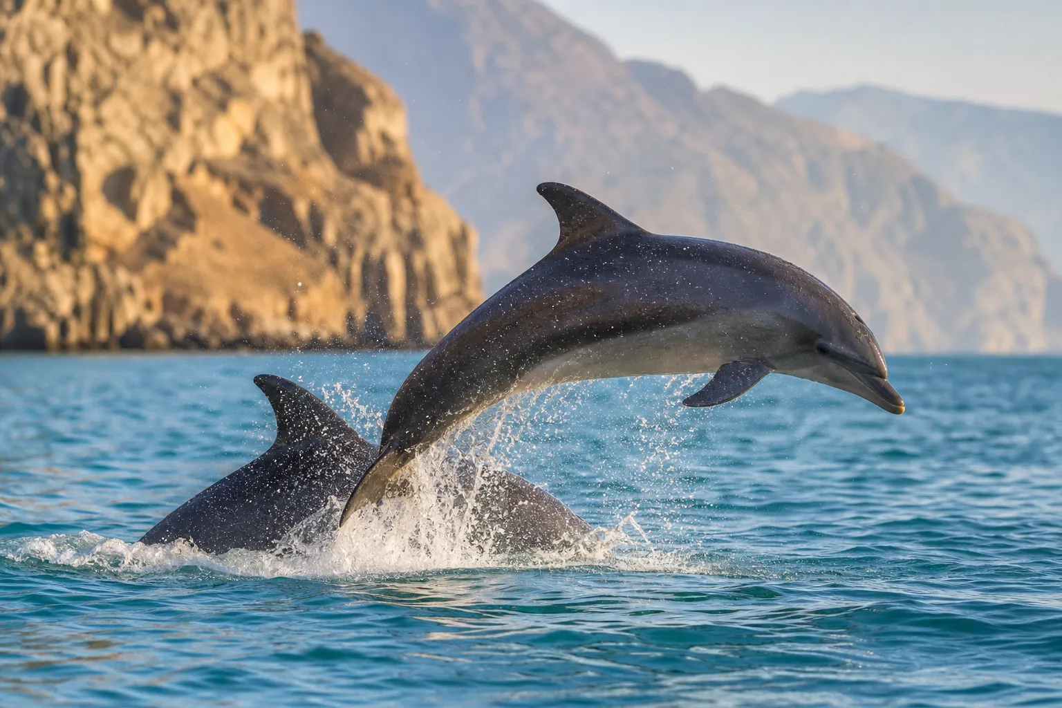 Dolphins playing