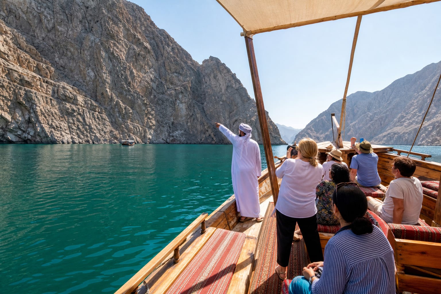 Guided dhow cruise tour in Musandam pristine waters